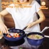 Kitchuli 3-Piece Blue Diamond Frying Pan Set - Image 3